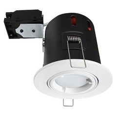 Adjustable fire rated downlights