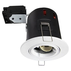 Adjustable fire rated downlights