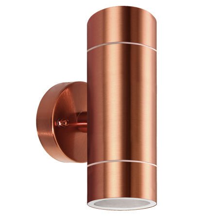 Copper Double Wall Lights - Energy Light Bulbs
