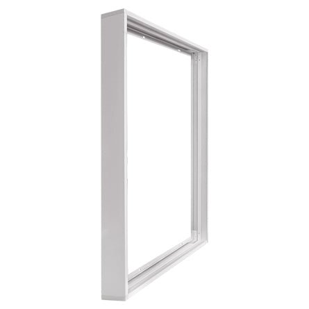LED panel frames and kits for secure ceiling mounting of LED panels in commercial and office environments