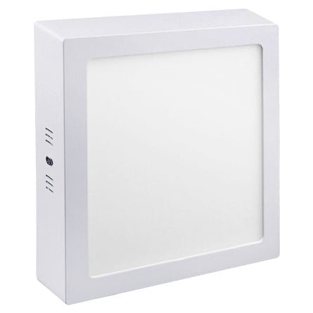 Square surface mount LED panels for modern ceiling lighting in homes, offices and commercial interiors
