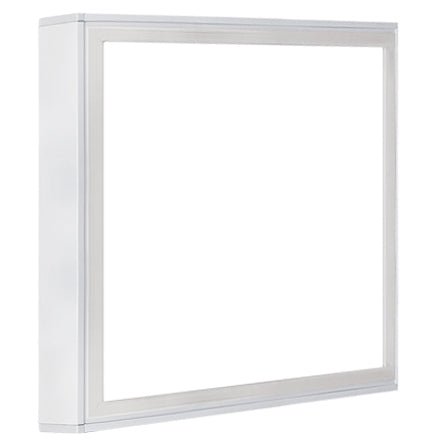 Surface mount LED panels for modern ceiling lighting in offices, homes and commercial interiors