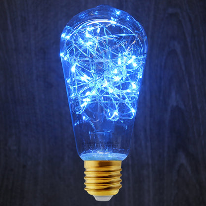 1w  E27 ST58 LED Blue Fairy String Filament Light Light Bulb