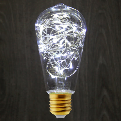 1w E27 ST58 LED Cool White Fairy String Filament Light Bulb - Free delivery on all orders