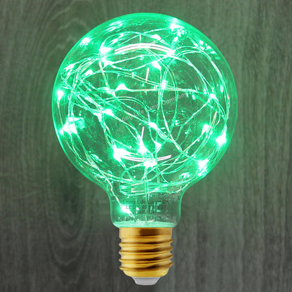 1w E27 LED Globe Decorative Light Bulb Green G95 - Free delivery on all orders