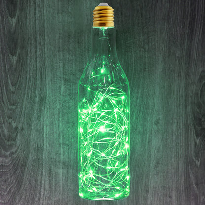 1w Glass LED Bottle Green Fairy String Decorative Filament Light Bulb E27 Edison Screw