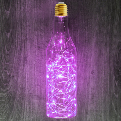 1w Glass LED Bottle Purple Fairy String Decorative Filament Light Bulb E27 Edison Screw