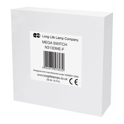 1 Gang Intermediate Single Light Switch Gloss Brush Chrome Screwless Plate - Energy Light Bulbs - Free delivery on all orders