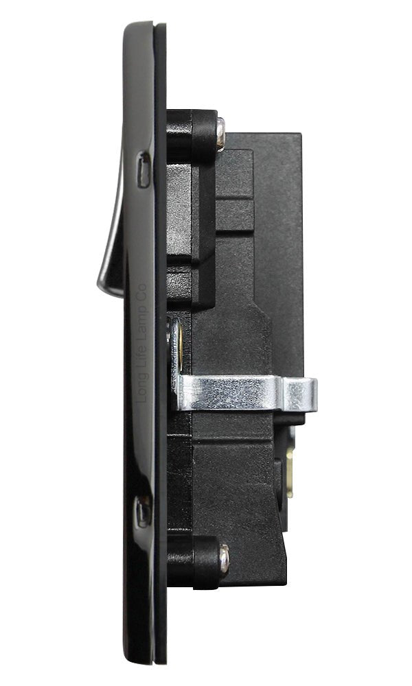 1 Gang USB Switch Socket 13A Twin Port Black Nickel Single Plug Wall Outlet N501GME - Energy Light Bulbs - Free delivery on all orders