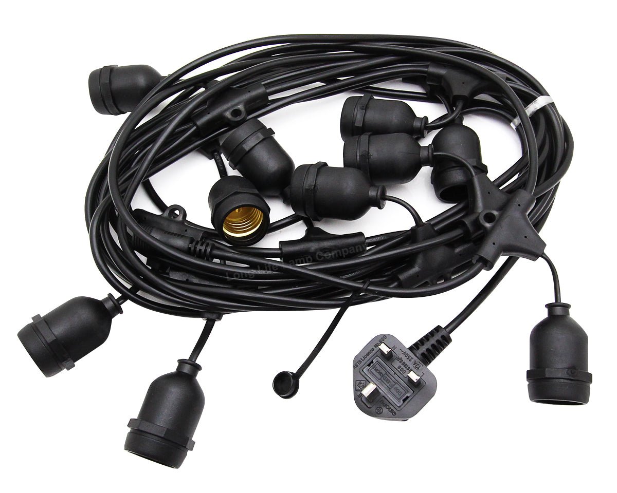 10 Bulb 10M Outdoor LED Festoon String Lights Coloured Vintage Bulbs - Energy Light Bulbs - Free delivery on all orders