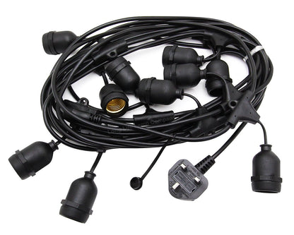 10 Bulb 10M Outdoor LED Festoon String Lights Coloured Vintage Bulbs - Energy Light Bulbs - Free delivery on all orders