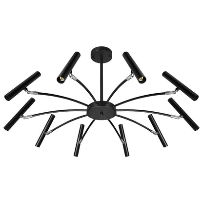 10 Lamp Ceiling Black Cluster Sputnik Pendant Light Adjustable Beam Angle With G9 - Energy Light Bulbs - Free delivery on all orders