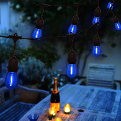 10 Pack 1w LED Coloured Lights Bulbs Edison Screw E27 Vintage Filament Decorative Festoon Lamps - Energy Light Bulbs - Free delivery on all orders