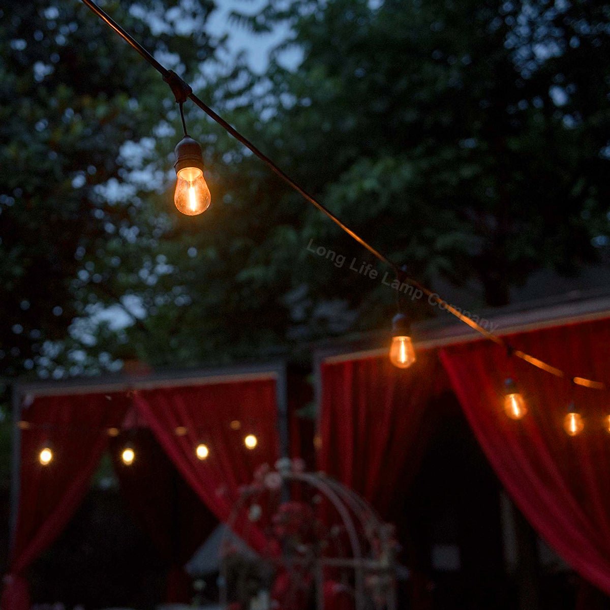 10 Pack 1w LED Coloured Lights Bulbs Edison Screw E27 Vintage Filament Decorative Festoon Lamps - Energy Light Bulbs - Free delivery on all orders