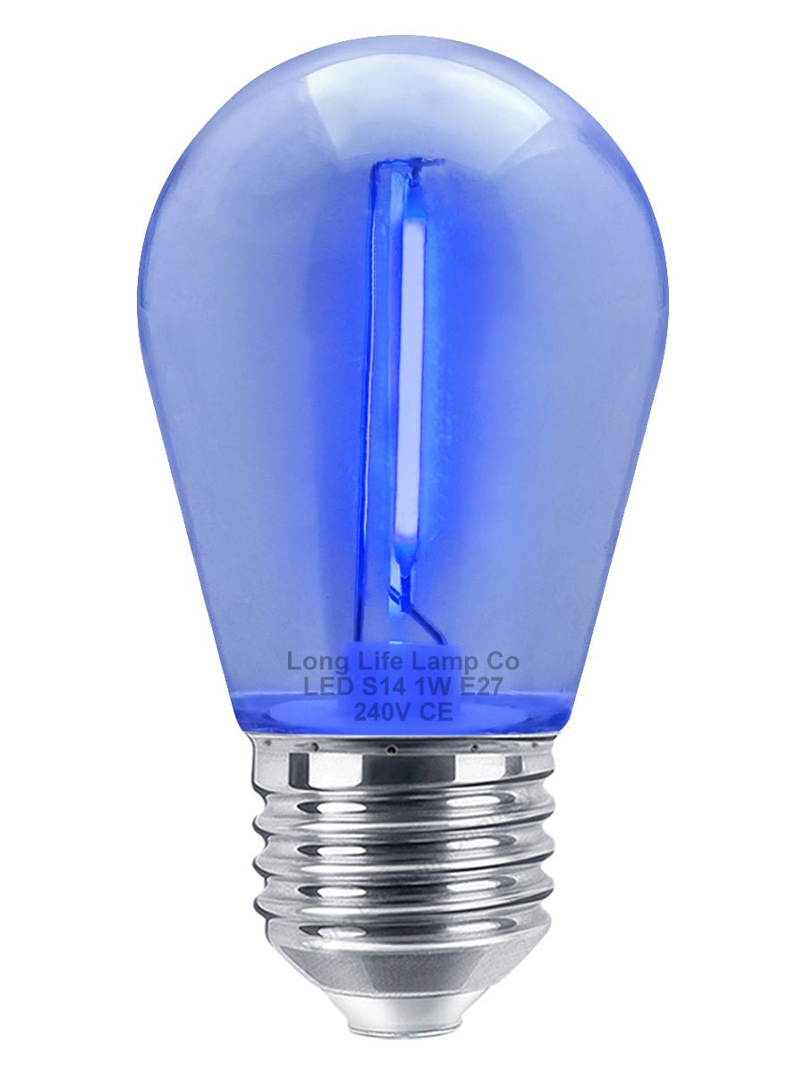 10 Pack 1w LED Coloured Lights Bulbs Edison Screw E27 Vintage Filament Decorative Festoon Lamps - Energy Light Bulbs - Free delivery on all orders