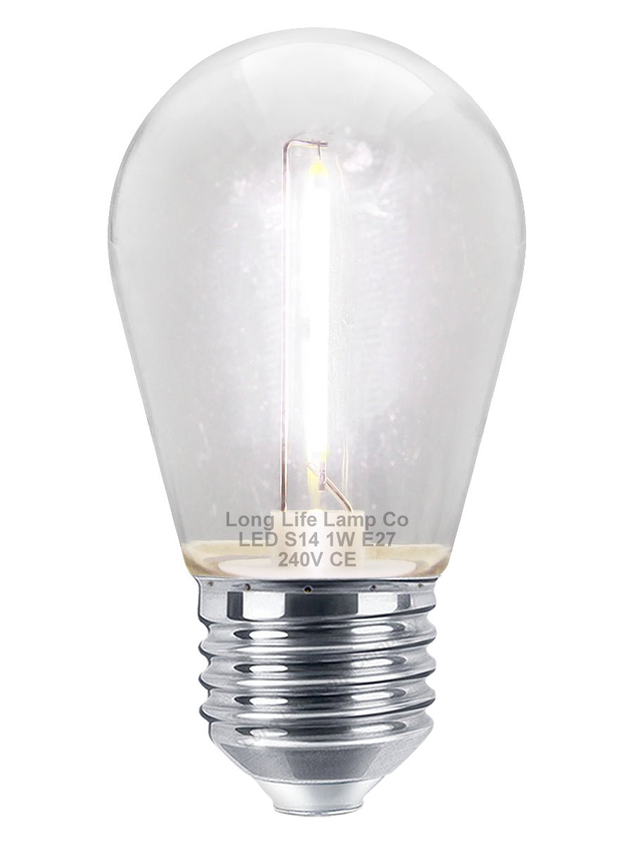 10 Pack 1w LED Coloured Lights Bulbs Edison Screw E27 Vintage Filament Decorative Festoon Lamps - Energy Light Bulbs - Free delivery on all orders
