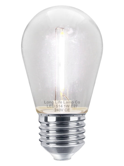 10 Pack 1w LED Coloured Lights Bulbs Edison Screw E27 Vintage Filament Decorative Festoon Lamps - Energy Light Bulbs - Free delivery on all orders
