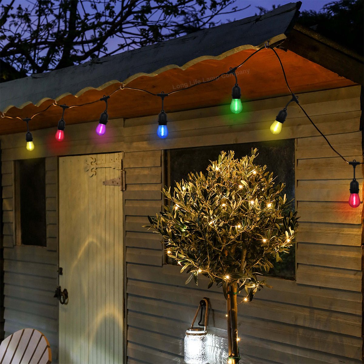 10 Pack 1w LED Mixed Coloured Lights Bulbs Edison Screw E27 Vintage Filament Decorative Festoon Lamps - Energy Light Bulbs - Free delivery on all orders