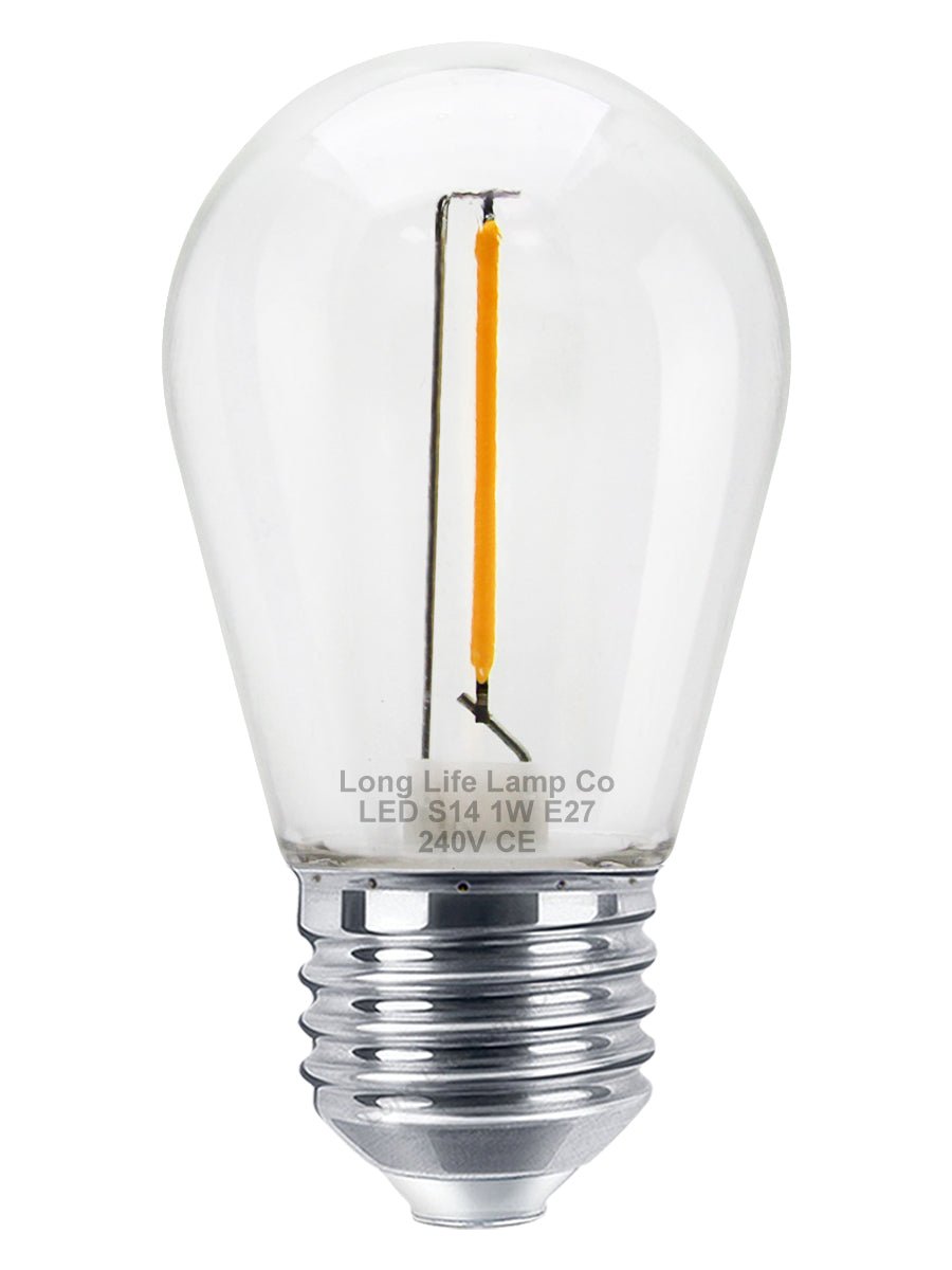 10 Pack 1w LED Mixed Coloured Lights Bulbs Edison Screw E27 Vintage Filament Decorative Festoon Lamps - Energy Light Bulbs - Free delivery on all orders