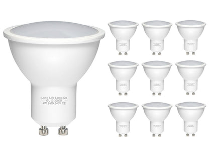 10 Pack 4w LED GU10 High Brightness Warm White - Free delivery on all orders