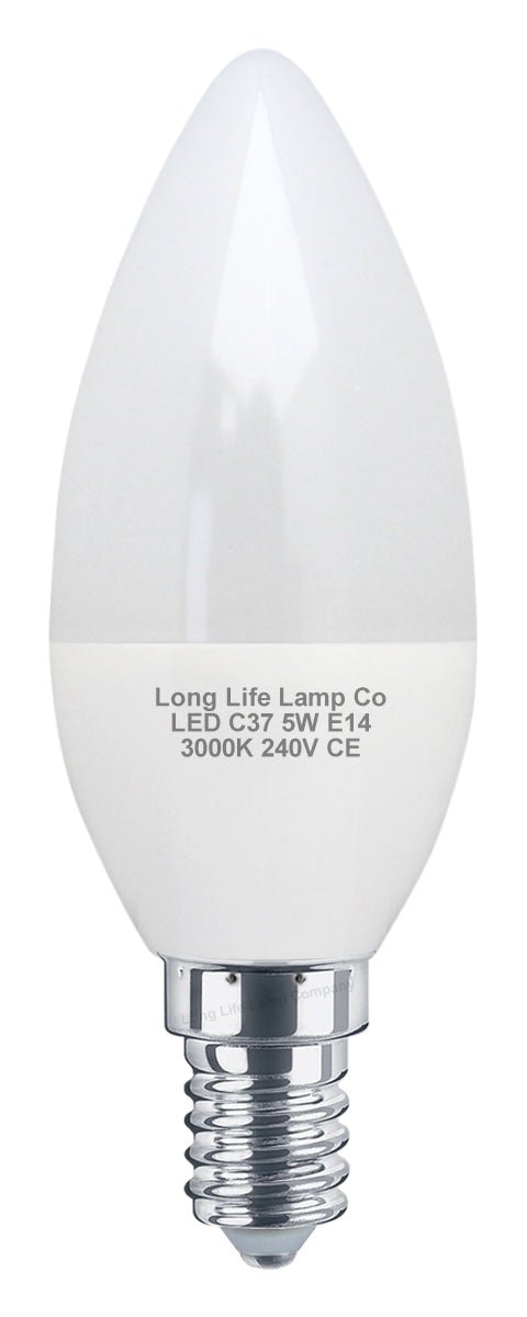 10 PACK 5W Energy Saving C37 LED Candle Light Bulb 3000K E14 - Energy Light Bulbs - Free delivery on all orders