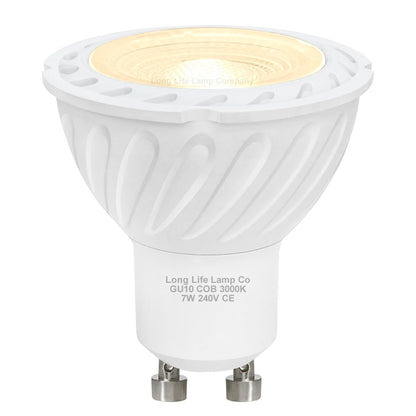 10 Pack 7w COB LED GU10 Replacement 65w Halogen Warm White - Energy Light Bulbs - Free delivery on all orders