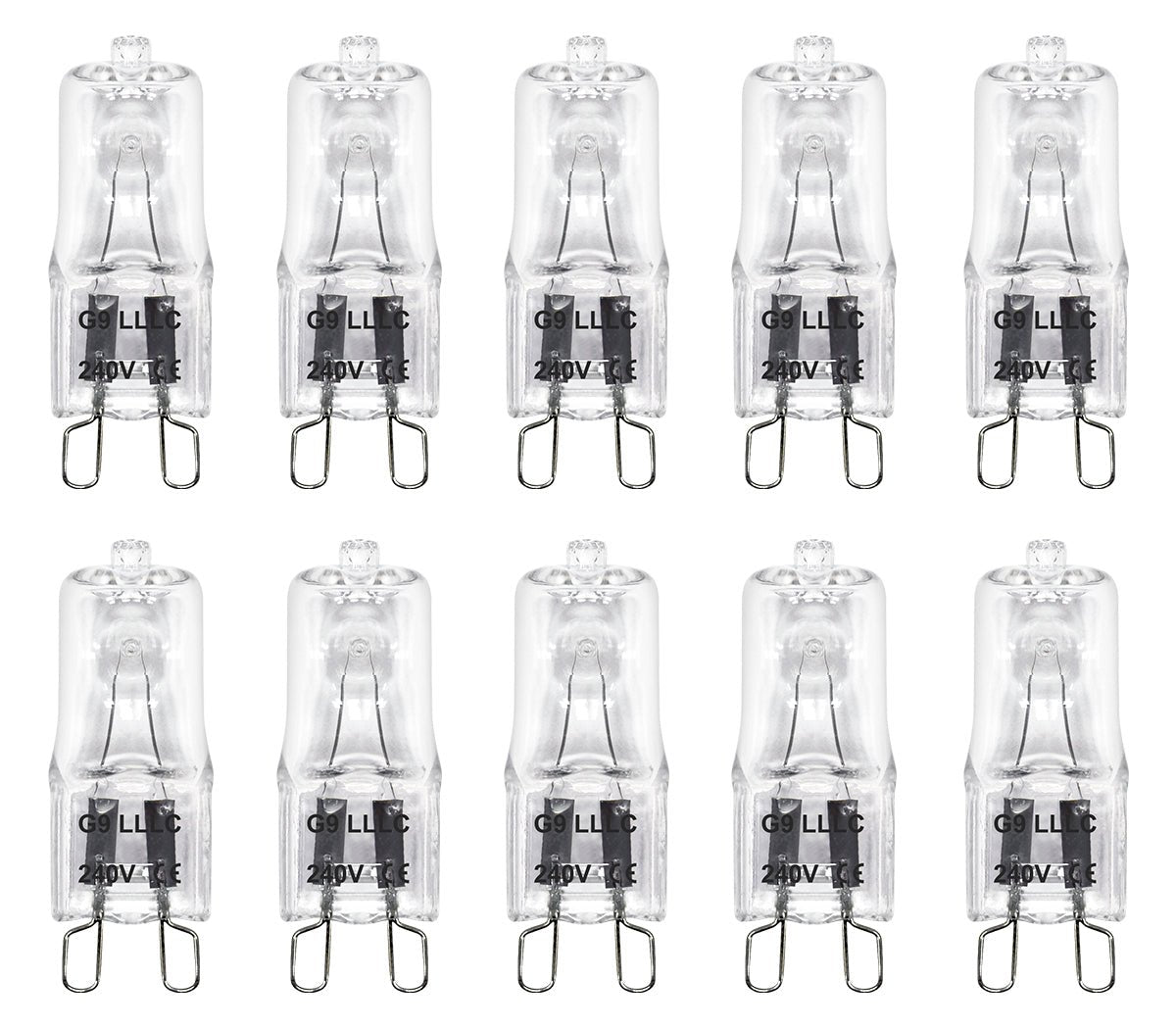 10 X G9 ECO 28W=40W Clear Halogen Light Bulbs 240V - Energy Light Bulbs - Free delivery on all orders