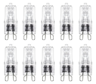 10 X G9 ECO 28W=40W Clear Halogen Light Bulbs 240V - Energy Light Bulbs - Free delivery on all orders