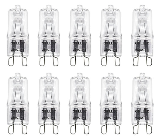 10 X G9 ECO 28W=40W Clear Halogen Light Bulbs 240V - Energy Light Bulbs - Free delivery on all orders