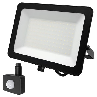100W LED Floodlight Black Cool White 6500K with Detachable PIR Sensor - Energy Light Bulbs - Free delivery on all orders