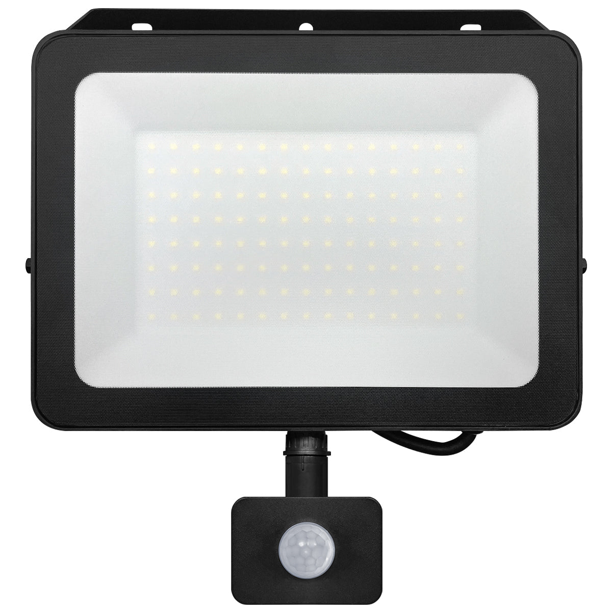 100W LED Floodlight Black Cool White 6500K with Detachable PIR Sensor - Energy Light Bulbs - Free delivery on all orders