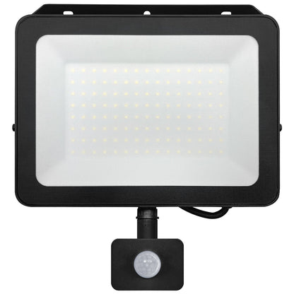 100W LED Floodlight Black Cool White 6500K with Detachable PIR Sensor - Energy Light Bulbs - Free delivery on all orders