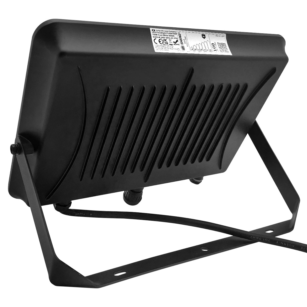 100W LED Floodlight Black Cool White 6500K with Detachable PIR Sensor - Energy Light Bulbs - Free delivery on all orders