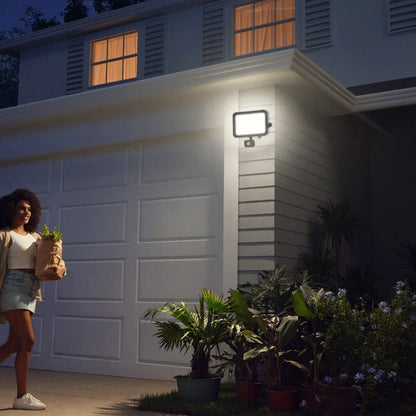 100W LED Floodlight Black Natural White 4000K with Detachable PIR Sensor - Energy Light Bulbs - Free delivery on all orders