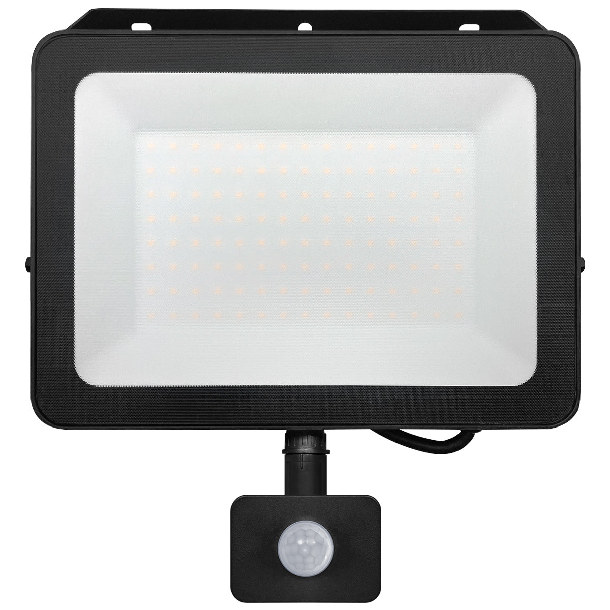 100W LED Floodlight Black Natural White 4000K with Detachable PIR Sensor - Energy Light Bulbs - Free delivery on all orders