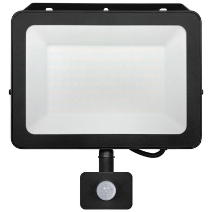 100W LED Floodlight Black Natural White 4000K with Detachable PIR Sensor - Energy Light Bulbs - Free delivery on all orders