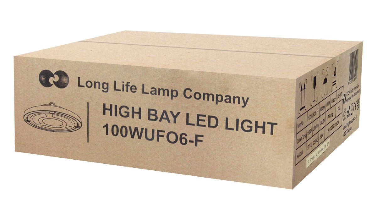 100w LED High Bay UFO Light IP65 For Warehouse Workshops Canopy - Energy Light Bulbs - Free delivery on all orders