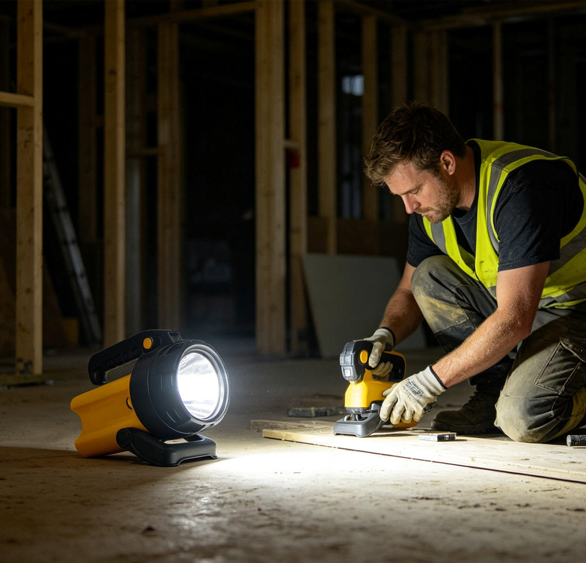 NEW Rechargeable Lantern Work Light Torch 1 Million Candle Power Hand Spotlight 300LM 3W-TORCH