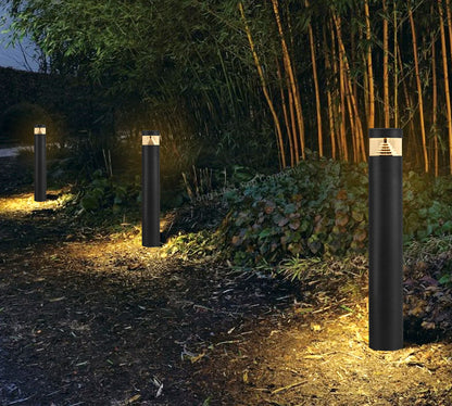 3w Black LED Bollard Post Ground Spike Light Warm White