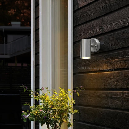 4W LED Outdoor Wall Light Warm White Stainless Steel IP44 - Free delivery on all orders