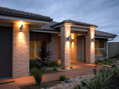 Outdoor Up Down Wall Light Dusk Till Dawn Sensor Stainless Steel Finish ZLC0203DTD