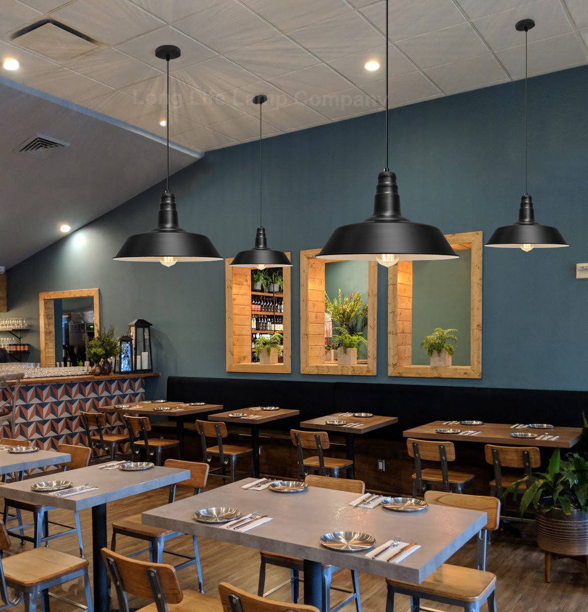 Retro Vintage Ceiling Black Pendant Light Metal M0139