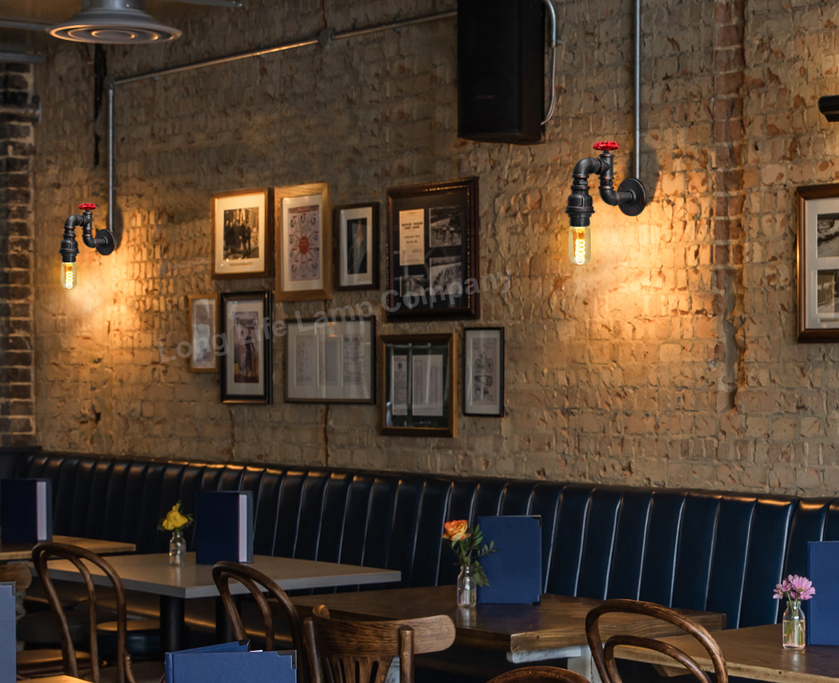 Industrial Vintage Water Pipe Wall Lamp