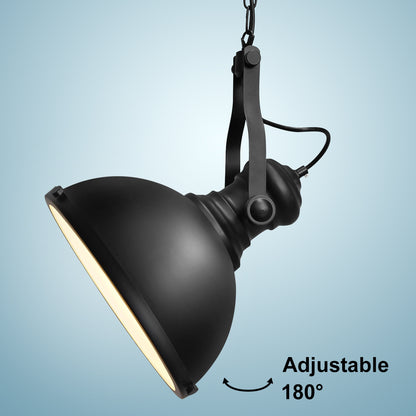 Industrial Black Ceiling Pendant Light with 9W LED - Free delivery on all orders
