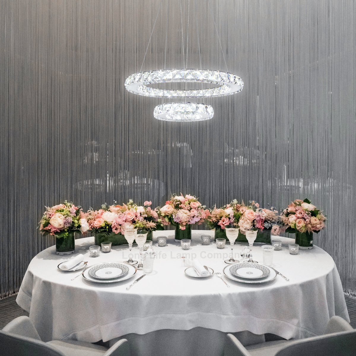 Modern Round LED Ring Chandelier Ceiling Light 24W Cool White 6000K
