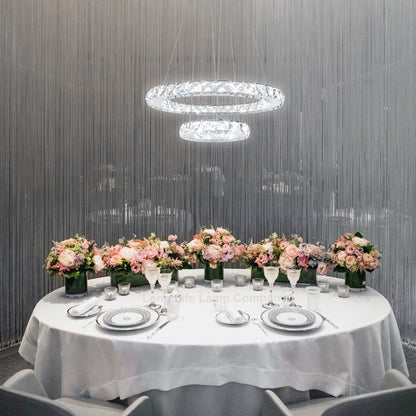 Modern Round LED Ring Chandelier Ceiling Light 24W Cool White 6000K