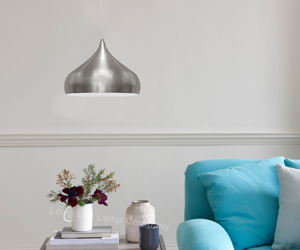 Modern Ceiling Nickel Polished Chrome Pendant Light M0181 - Free delivery on all orders