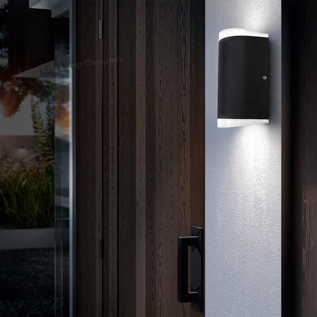 Modern 6W LED Double Outdoor Wall Light Black Cool White - Free delivery on all orders
