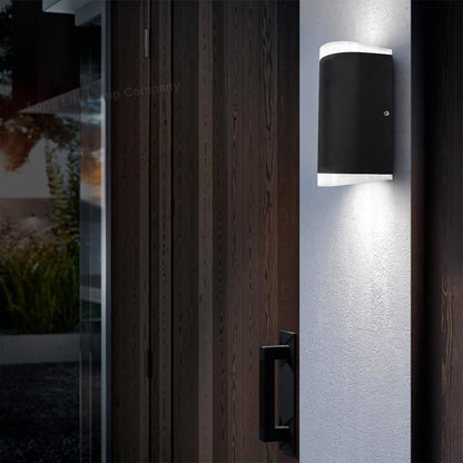 Modern 6W LED Double Outdoor Wall Light Black Cool White - Free delivery on all orders