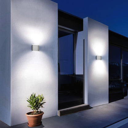 6W LED Outdoor Wall Light Cool White Stainless Steel IP54